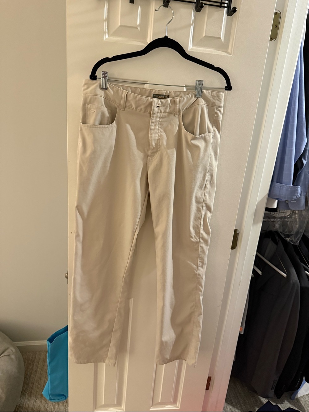 Peter Millar Men's Light Beige Chino Pants